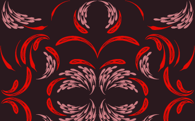 Floral Folk Damask Pattern Fantasy Flowers Floral Fantasy