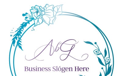 Logo ABG (lettres calligraphie, cercle floral)
