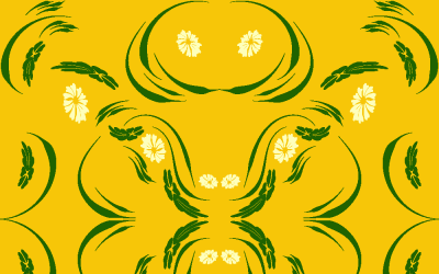 Motivo floreale Folk Damasco Fantasia Fiori Fantasia geometrica floreale