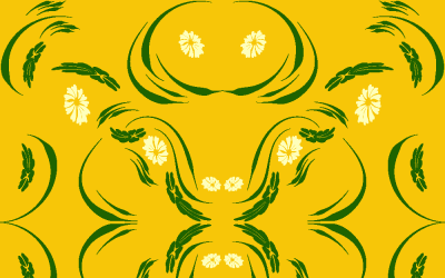 Patrón Damasco Folk Floral Flores Fantasía Fantasía Geométrica Floral