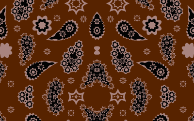Stili Paisley motivo floreale