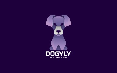 Vector Dog Gradient Logotypstil