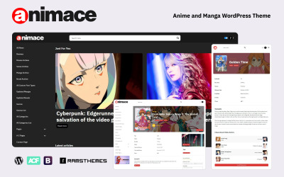 ANIMACE — тема WordPress для аниме и манги + RTL