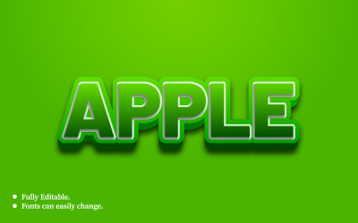 Apple 3D Text Banner Template