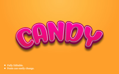 Candy 3D texteffektmall