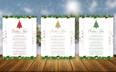 Christmas Menu Card Template