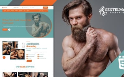 Gentelman Barber Beauty Shop nyitóoldal sablon