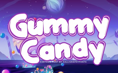 Gummy Candy Cartoon Display Шрифт
