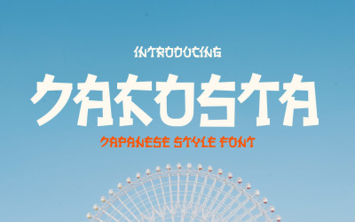 JAKOSTA - Lettertype in Japanse stijl