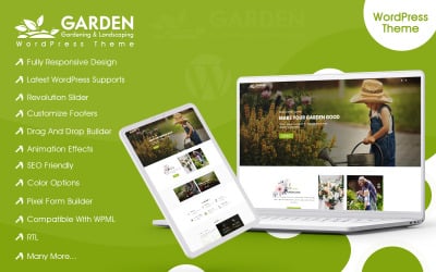 Jardín - Tema de WordPress para jardinería y paisajismo