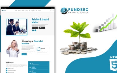 Modèle de page de destination du conseiller financier Fundsec