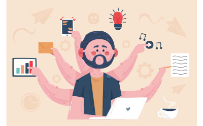Multitasking Concept Illustration