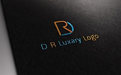 Шаблон логотипа DR Luxury