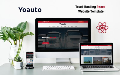 Шаблон веб-сайта Yoauto -Truck Booking React