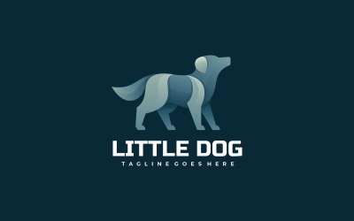 Stile logo sfumato cagnolino