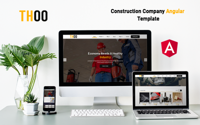 Thoo - Šablona webových stránek stavební společnosti Angular