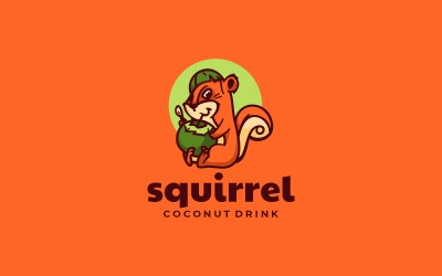 Vector Eekhoorn Cartoon Logo Sjabloon