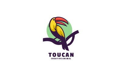 Vector Toucan enkel maskot logotyp