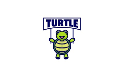 Vector Turtle enkel maskot logotyp