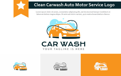Wąż prysznicowy Clean Car Wash Carwash Auto Motor Service Logo