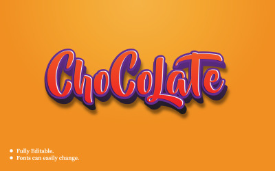 Choklad 3D texteffektmall
