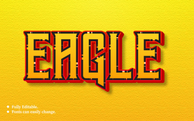 Eagle 3D-teksteffectsjabloon
