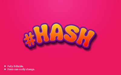 Hash 3D Editable Text Effect Template