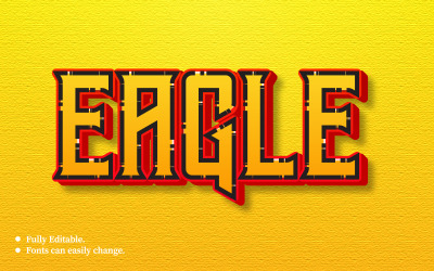 Modello effetto testo 3D Eagle