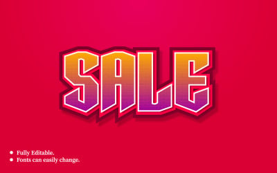 Sale 3D Text Effect Template