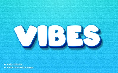 Vibes 3D Editable Text Effect Template