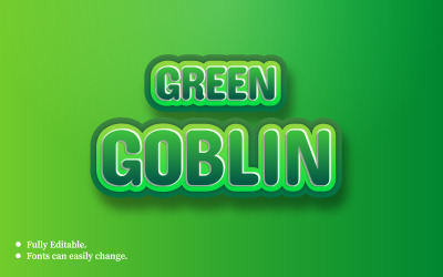 Zöld Goblin 3D szövegeffektus sablon