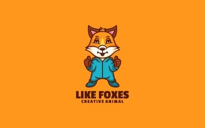 Come il logo della mascotte semplice della volpe