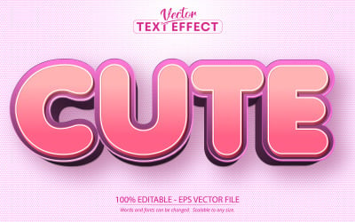 Cute - Editable Text Effect, Font Style, Graphics Illustration