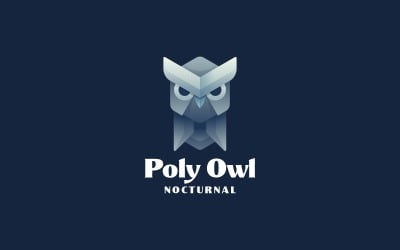 Estilo do logotipo Poly Owl Gradient