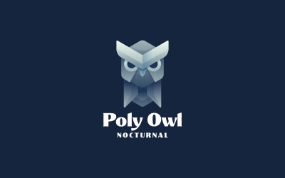 Gradientowe logo Poly Owl