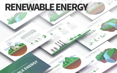 Hernieuwbare energie - PowerPoint Infographics-dia's