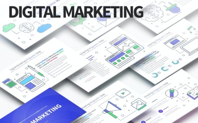 Marketing numérique - Diapositives d'infographie PowerPoint