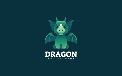 Vector Logo Draak Verloopstijl
