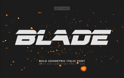 Blade kop en logo lettertype