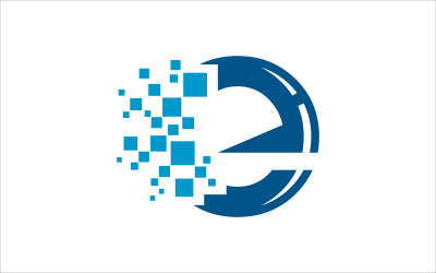 e pixel technologie vector sjabloon