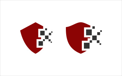 plantilla de vector de seguridad de píxeles