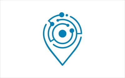 Plantilla de vector de tecnología de ubicación inteligente