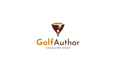 Golf Yazar Logo Tasarım Şablonu