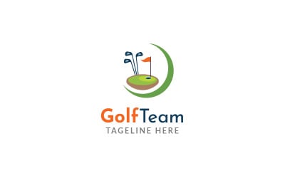 Modèle de conception de logo de blog de golf