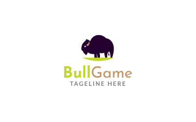 Modèle de conception de logo de jeu de taureau Vol 2