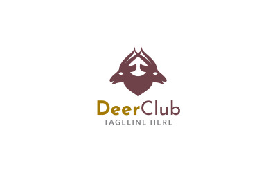 Modello di progettazione del logo del club dei cervi