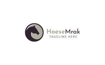 Modelo de design de logotipo de marca de cavalo