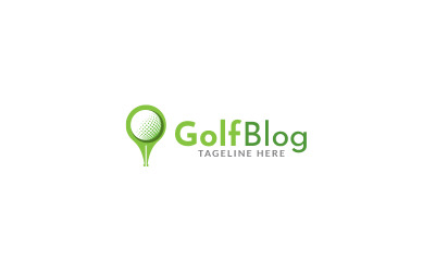 Modelo de design de logotipo de notícias de golfe