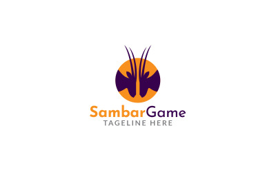 Modelo de design de logotipo do jogo Sambar