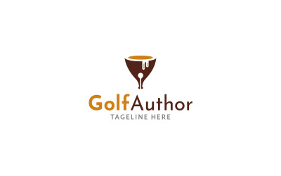 Ontwerpsjabloon voor golfauteur Logo